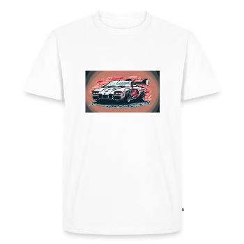 Voiture de course blanche (Collection de voitures de course) - T-shirt Premium bio Homme - blanc - Devant - Nico (187cm)