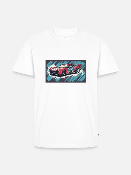 Racecar Red-Blue - Men's Premium Organic T-Shirt - white
