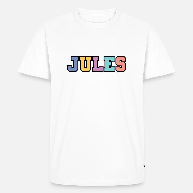 Name - Jules - Männer Premium Bio T-Shirt - Weiß