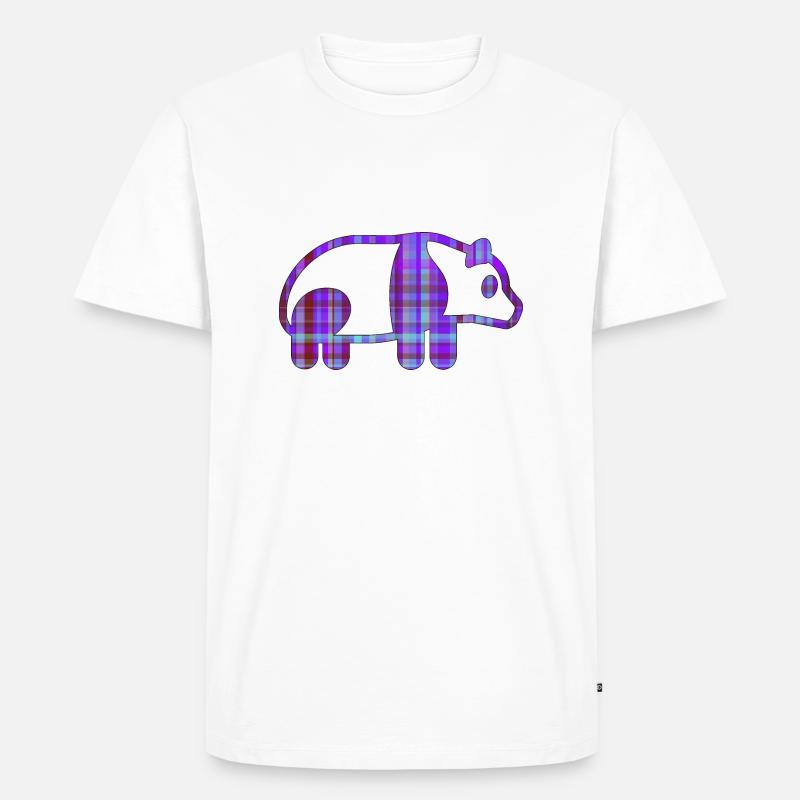 Panda - Männer Premium Bio T-Shirt - Weiß