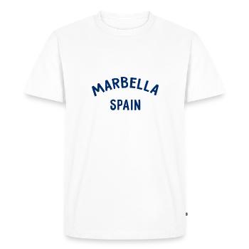 Marbella Espagne Espagne España - T-shirt Premium bio Homme - blanc - Devant - Nico (187cm)
