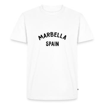 Marbella Espagne Espagne España - T-shirt Premium bio Homme - blanc - Devant - Nico (187cm)