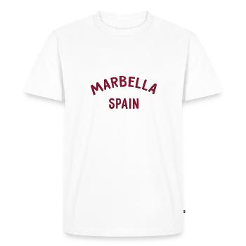 Marbella Espagne Espagne España - T-shirt Premium bio Homme - blanc - Devant - Nico (187cm)