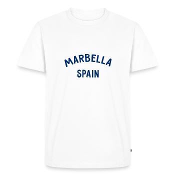 Marbella Espagne Espagne España - T-shirt Premium bio Homme - blanc - Devant - Nico (187cm)