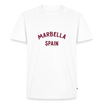 Marbella Espagne Espagne España - T-shirt Premium bio Homme - blanc - Devant - Nico (187cm)