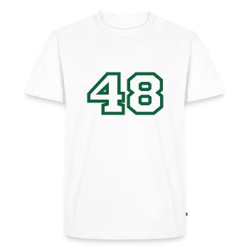 Number 48 green sport - Men's Premium Organic T-Shirt - white - Front - Nico (187cm)