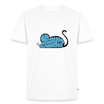 Graff Souris-Elephant - T-shirt Premium bio Homme - blanc - Devant - Nico (187cm)