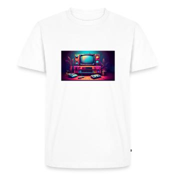 videospiel pop - Männer Premium Bio T-Shirt - Weiß - Vorne - Nico (187cm)