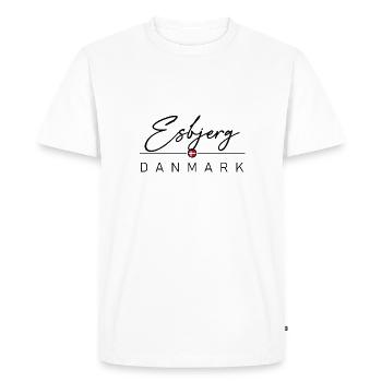 Dänemark - Esbjerg - Danemark - Danemark - T-shirt Premium bio Homme - blanc - Devant - Nico (187cm)