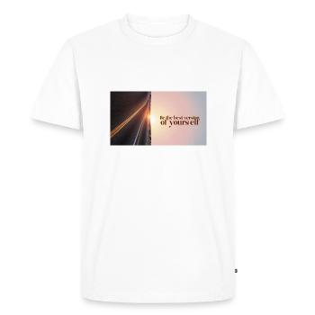 Be the Best Version of Yourself - Men's Premium Organic T-Shirt - white - Front - Nico (187cm)