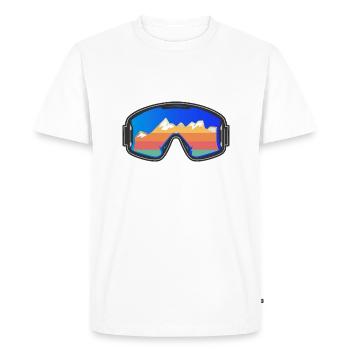 Lunettes de ski Skier Vintage Design Dark - T-shirt Premium bio Homme - blanc - Devant - Nico (187cm)