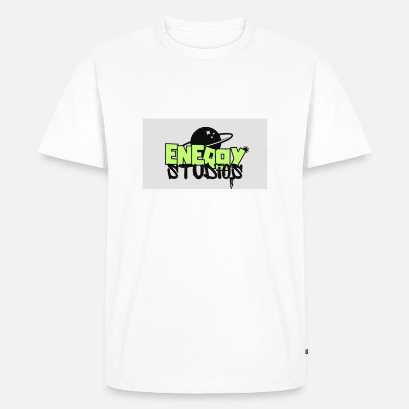 Energy Studios Entertainment - Männer Premium Bio T-Shirt - Weiß