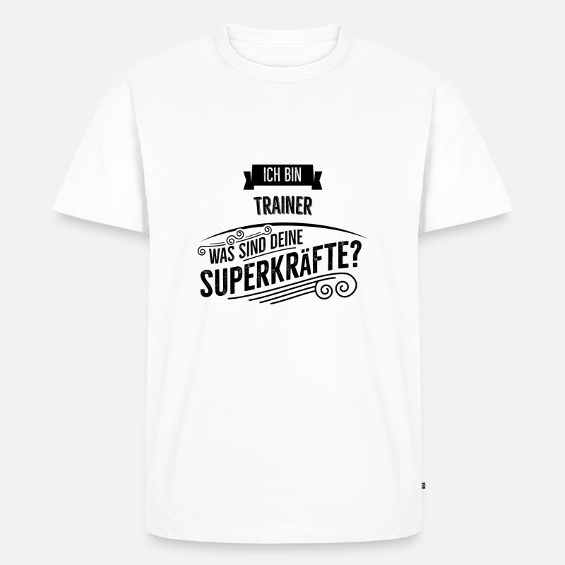 Trainer - Männer Premium Bio T-Shirt - Weiß