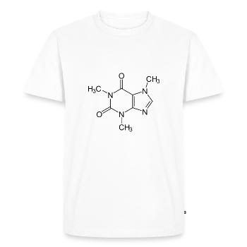 Caffeine coffee - Men's Premium Organic T-Shirt - white - Front - Nico (187cm)
