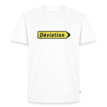 deviation - T-shirt Premium bio Homme - blanc - Devant - Nico (187cm)