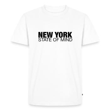 New York State Of Mind - Men's Premium Organic T-Shirt - white - Front - Nico (187cm)