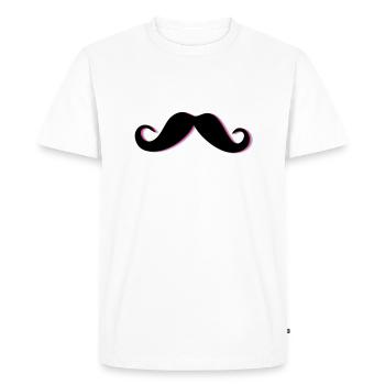 Funky Mustache - T-shirt Premium bio Homme - blanc - Devant - Nico (187cm)