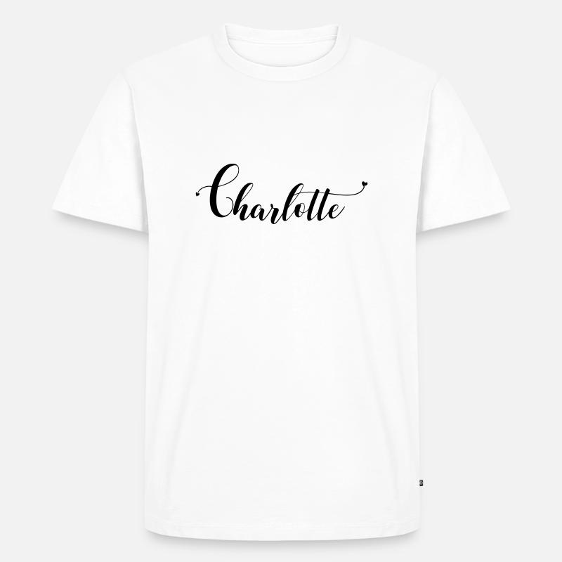 charlotte - Männer Premium Bio T-Shirt - Weiß
