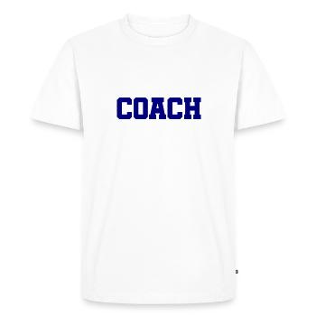 Coach - The best Coach - The best coach - Men's Premium Organic T-Shirt - white - Front - Nico (187cm)