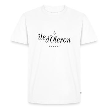 Île d'Oléron France - T-shirt Premium bio Homme - blanc - Devant - Nico (187cm)