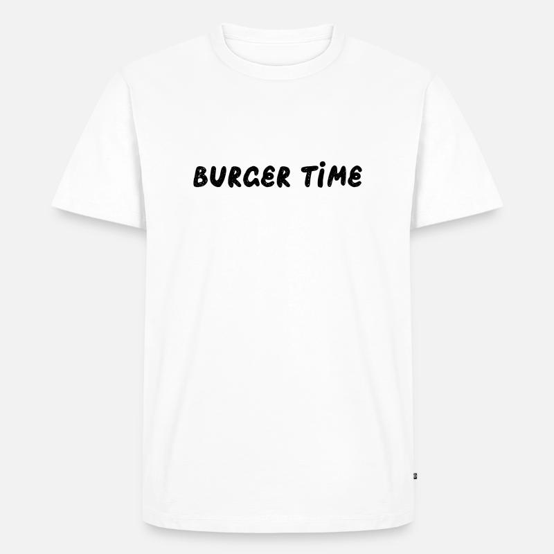Burger Time - Männer Premium Bio T-Shirt - Weiß