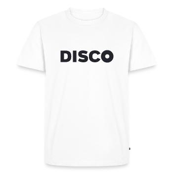 Disco - Men's Premium Organic T-Shirt - white - Front - Nico (187cm)