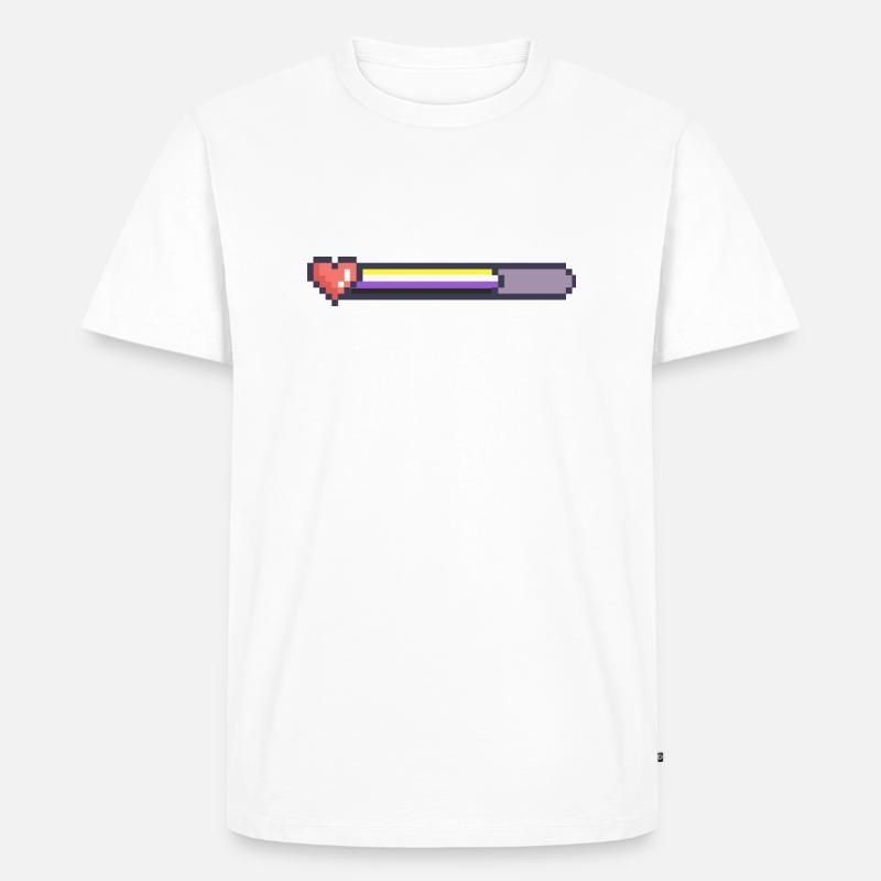 Non binary ladebalken - Männer Premium Bio T-Shirt - Weiß