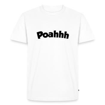 Poah chemise - T-shirt Premium bio Homme - blanc - Devant - Nico (187cm)