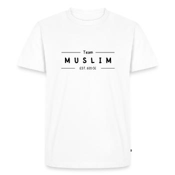 Team Muslim - Männer Premium Bio T-Shirt - Weiß - Vorne - Nico (187cm)