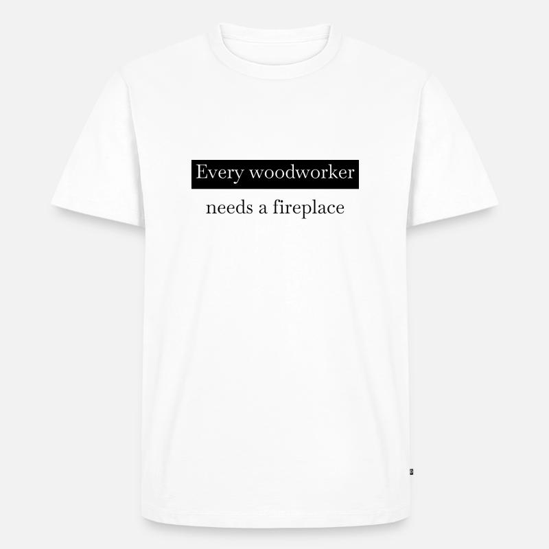 cutter carpentry statement carpenter hearbeat - Männer Premium Bio T-Shirt - Weiß