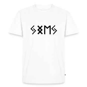 La chance noir - T-shirt Premium bio Homme - blanc - Devant - Nico (187cm)