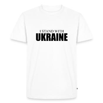 Ukraine Victory - Men's Premium Organic T-Shirt - white - Front - Nico (187cm)