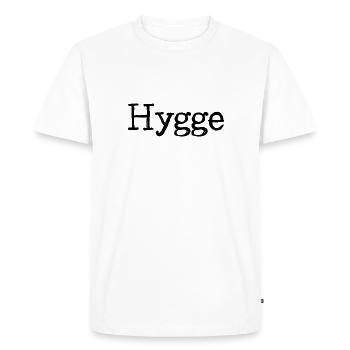 Hygge - Tradition danoise - Attitude à l’égard de la vie - Nice - T-shirt Premium bio Homme - blanc - Devant - Nico (187cm)