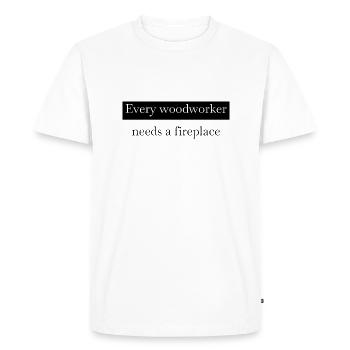 charpentier fille tshirts charpentier blagues de charpentier - T-shirt Premium bio Homme - blanc - Devant - Nico (187cm)
