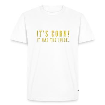 Son maïs - T-shirt Premium bio Homme - blanc - Devant - Nico (187cm)