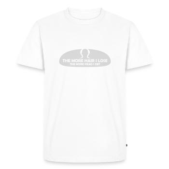 J’ai plus de tête - T-shirt Premium bio Homme - blanc - Devant - Nico (187cm)