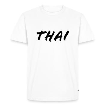 Thai - Men's Premium Organic T-Shirt - white - Front - Nico (187cm)