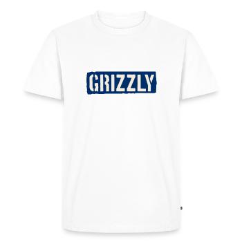 Grizzly Bear Slogan - T-shirt Premium bio Homme - blanc - Devant - Nico (187cm)