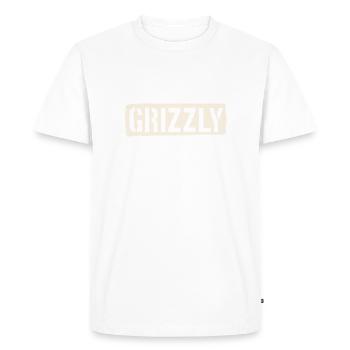 Grizzly Bear Slogan - T-shirt Premium bio Homme - blanc - Devant - Nico (187cm)