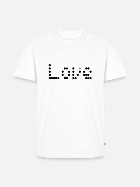 love dots - Männer Premium Bio T-Shirt - Weiß