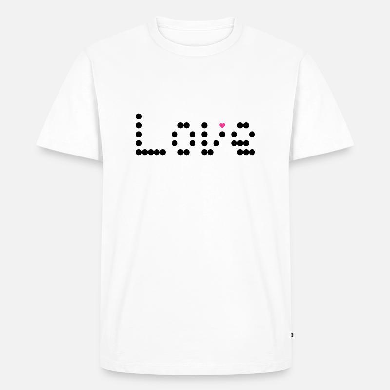 love dots - Männer Premium Bio T-Shirt - Weiß