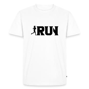 Fille de course - T-shirt Premium bio Homme - blanc - Devant - Nico (187cm)
