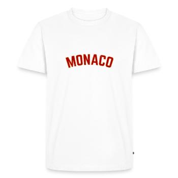 Monaco - Monte Carlo - Côte d’Azur - T-shirt Premium bio Homme - blanc - Devant - Nico (187cm)