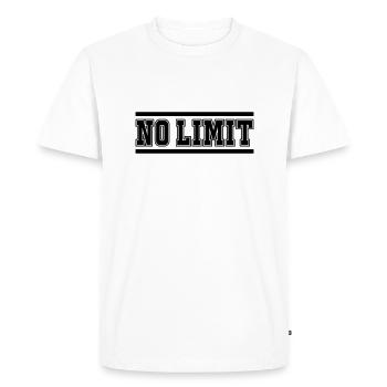 Pas de limite - T-shirt Premium bio Homme - blanc - Devant - Nico (187cm)