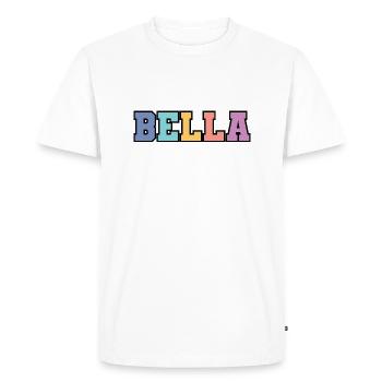 Name - Bella - Men's Premium Organic T-Shirt - white - Front - Nico (187cm)