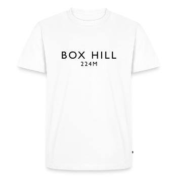 Box Hill Cycling Climb celebration - Men's Premium Organic T-Shirt - white - Front - Nico (187cm)