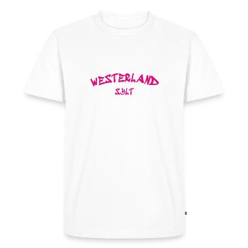 Westerland - Sylt - North Sea - Anchor - Seagull - Island - Men's Premium Organic T-Shirt - white - Front - Nico (187cm)