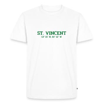 Saint-Vincent coordonne Koordinaten West Indies - T-shirt Premium bio Homme - blanc - Devant - Nico (187cm)