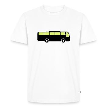 bus - T-shirt Premium bio Homme - blanc - Devant - Nico (187cm)