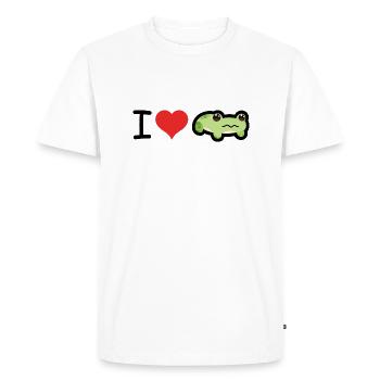 J’adore les grenouilles - Frog Memes - T-shirt Premium bio Homme - blanc - Devant - Nico (187cm)